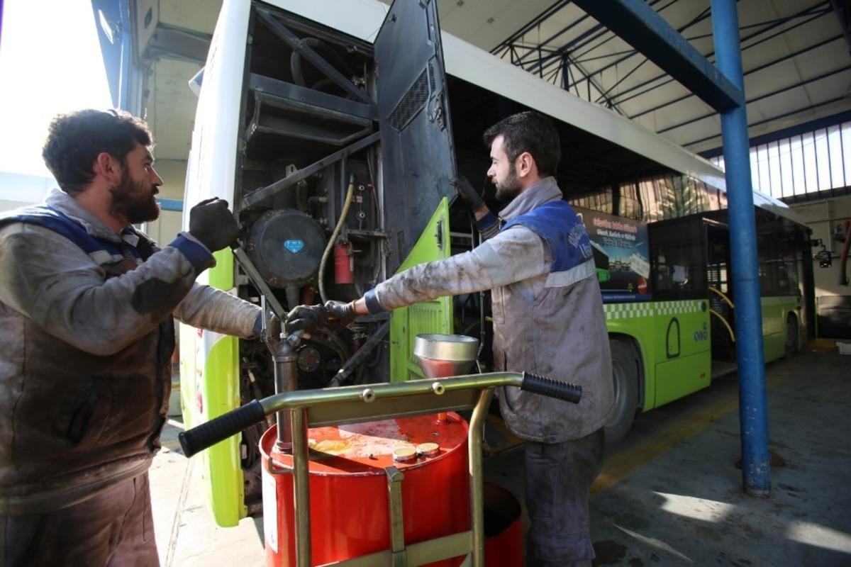 B&uuml;y&uuml;kşehir otob&uuml;sleri kışa hazır