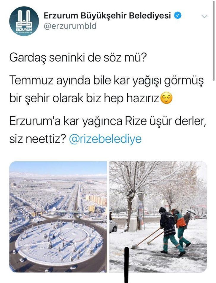 Belediyelerin gülümseten kar diyaloğu! İşte o paylaşımlar G4