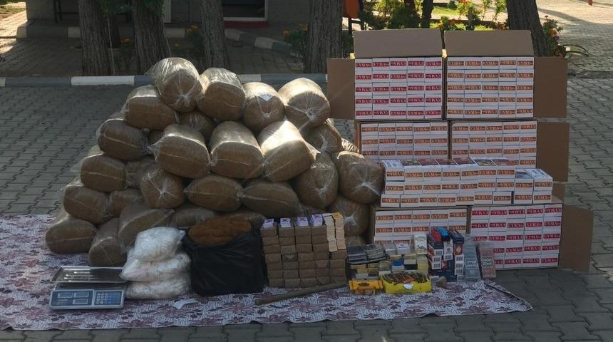 Hatay’da 350 kilo kaçak tütün ele geçirildi