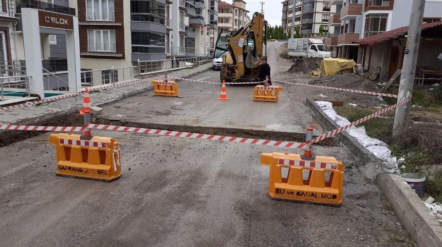 Safranbolu&rsquo;da drenaj hattı &ccedil;alışması