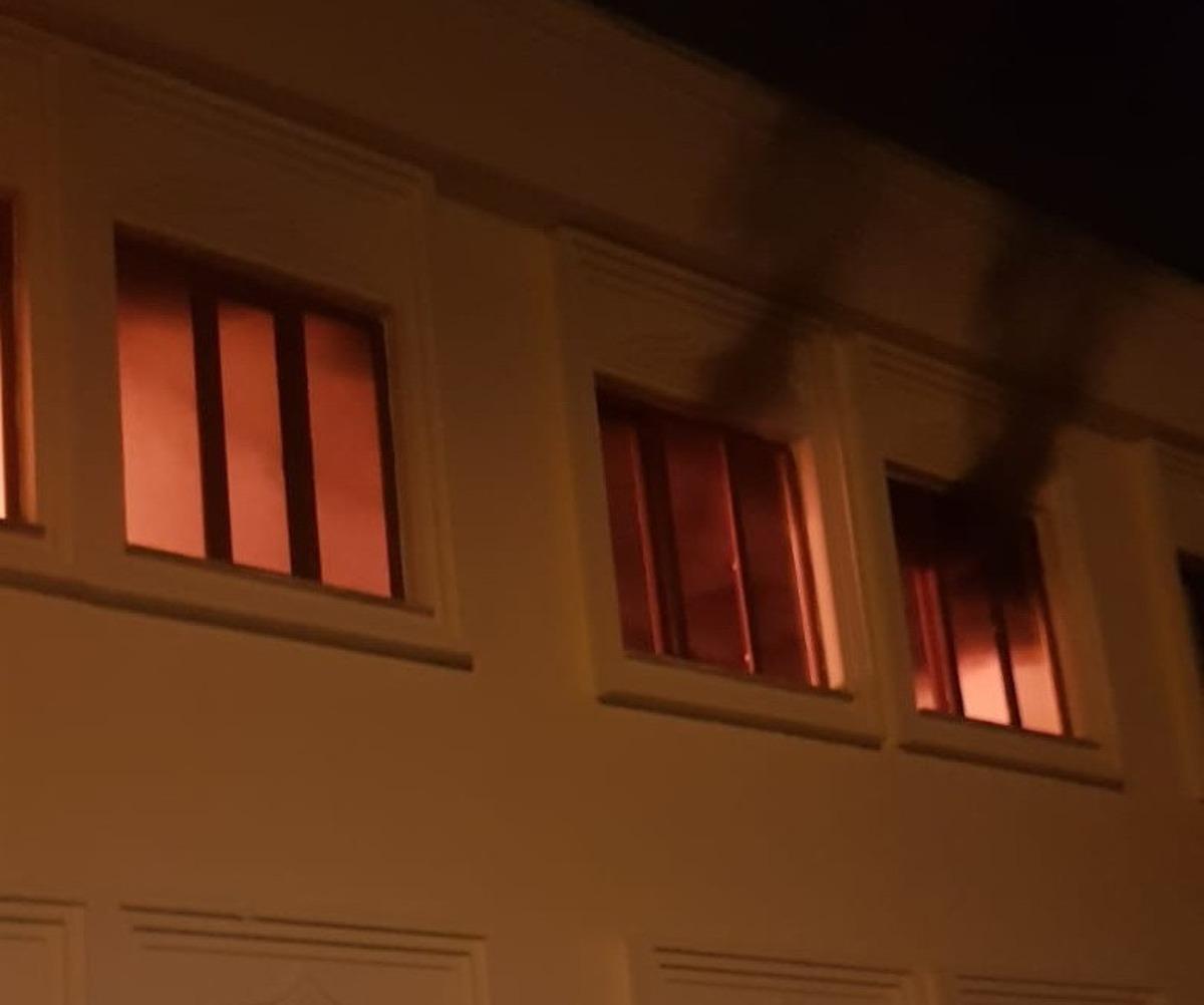 Taziye evinde yangın &ccedil;ıktı