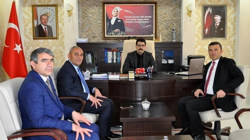 Emniyet M&uuml;d&uuml;r&uuml; Bodur&rsquo;dan Kaymakam Coşkun&rsquo;a iade-a ziyaret