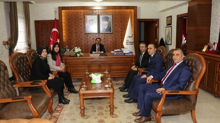 Fen Lisesi Okul Aile Birliği, Vali Aktaş ve Genel Sekreter Duru&rsquo;yu ziyaret etti