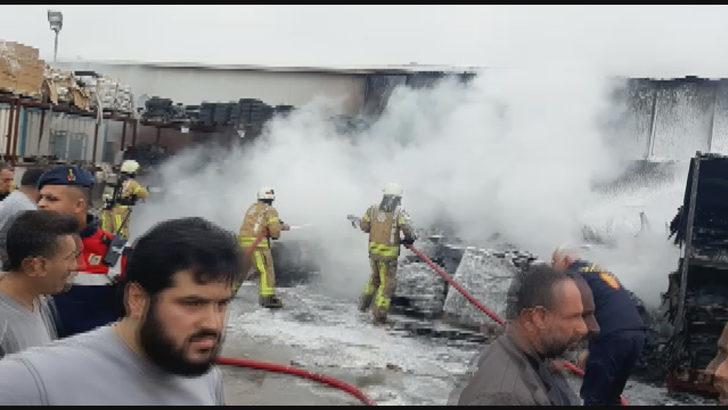 Çatalca'da korkutan fabrika yangını! G2