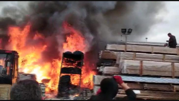 Çatalca'da korkutan fabrika yangını! G3