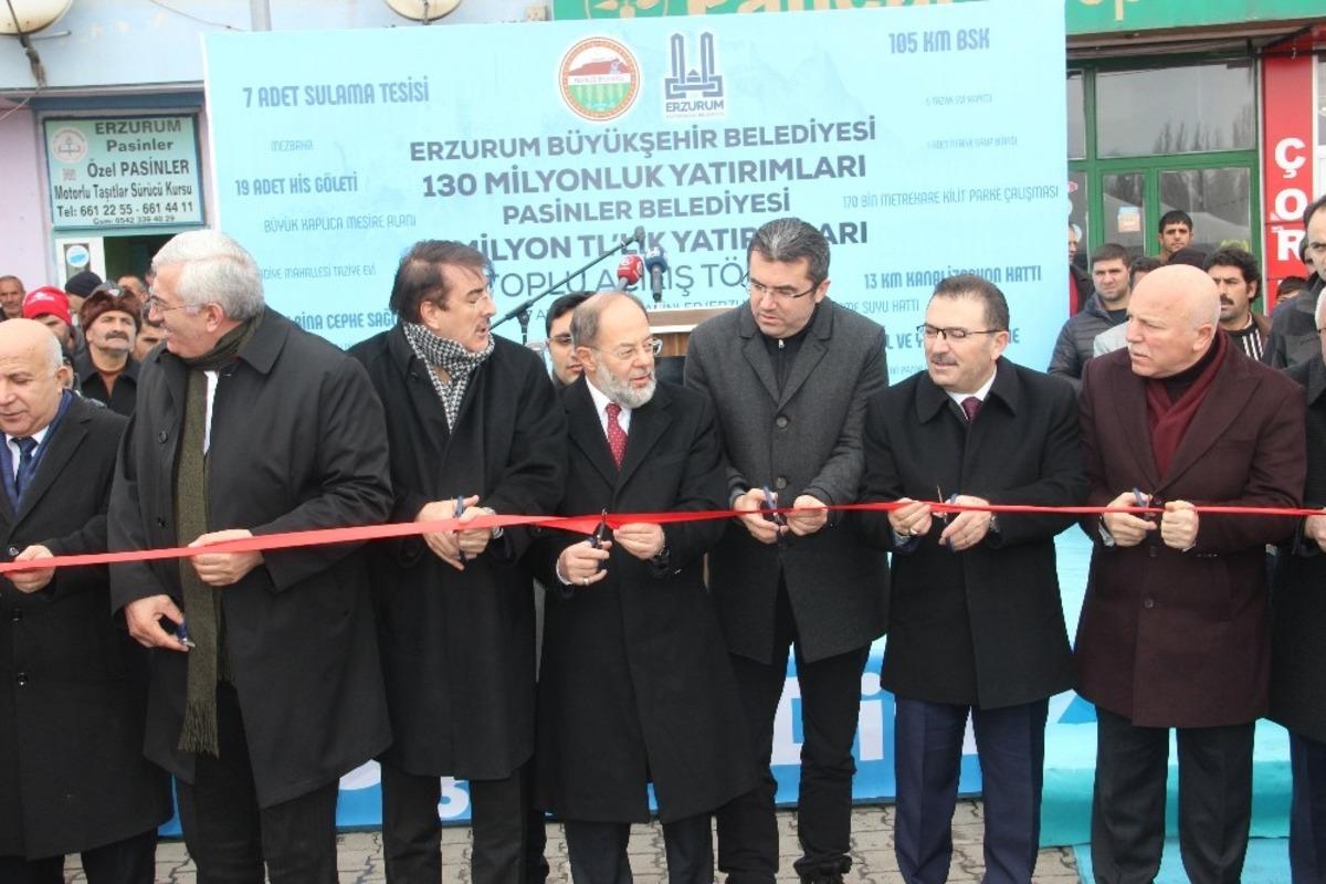 Pasinler&rsquo;de toplu a&ccedil;ılış t&ouml;reni