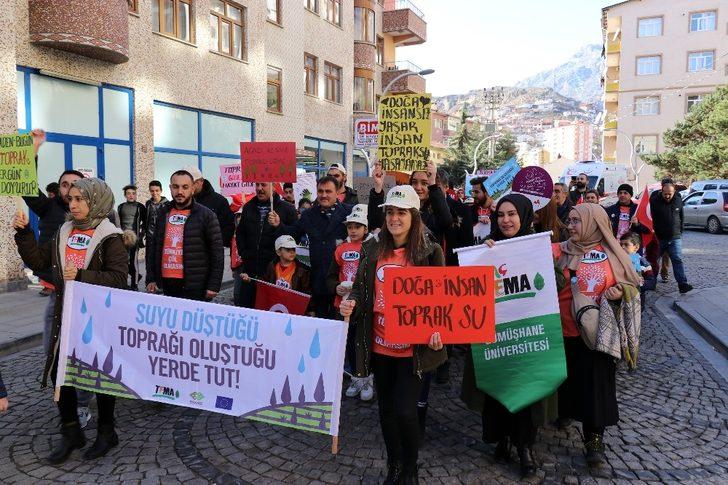 Gümüşhane’de TEMA Vakfı tarafından erozyona dikkat çekmek için yürüyüş düzenlendi G2