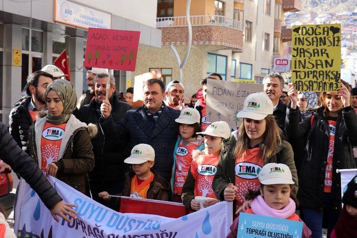Gümüşhane’de TEMA Vakfı tarafından erozyona dikkat çekmek için yürüyüş düzenlendi G3