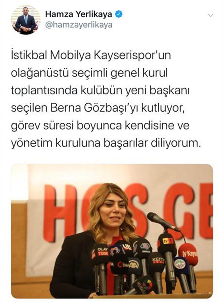 Süper Lig'in ilk kadın başkanına sosyal medyadan tebrik yağdı G3