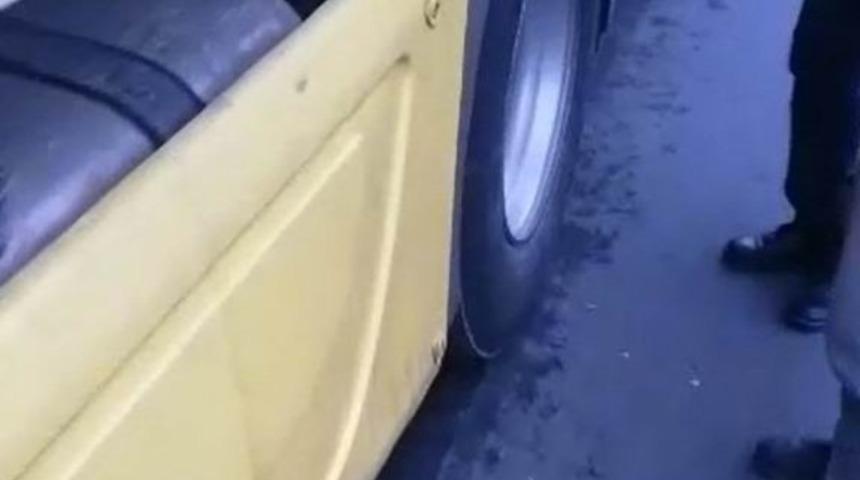 Trafik polislerinden kış lastiği uygulaması