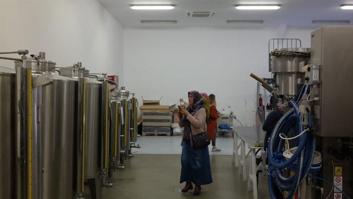 Sultanhisar’da kadın çiftçiler zeytinyağı işletmesini gezdi G3