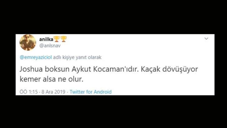 Anthony Joshua, Aykut Kocaman'a benzetildi G3