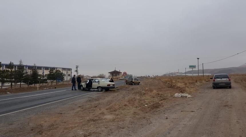 K&ouml;peğe &ccedil;arpmamak i&ccedil;in kaza yaptı