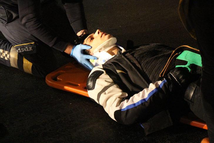 Beşiktaş'ta motosiklet kazası! Yola dökülen yağ kazaya neden oldu G5