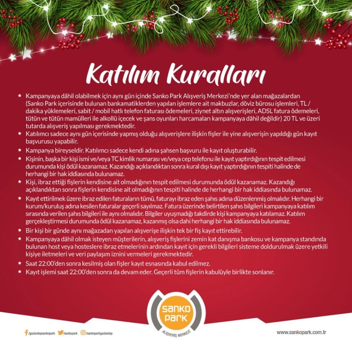 SANKO Park&rsquo;tan 5 yıldızlı yılbaşı kampanyası