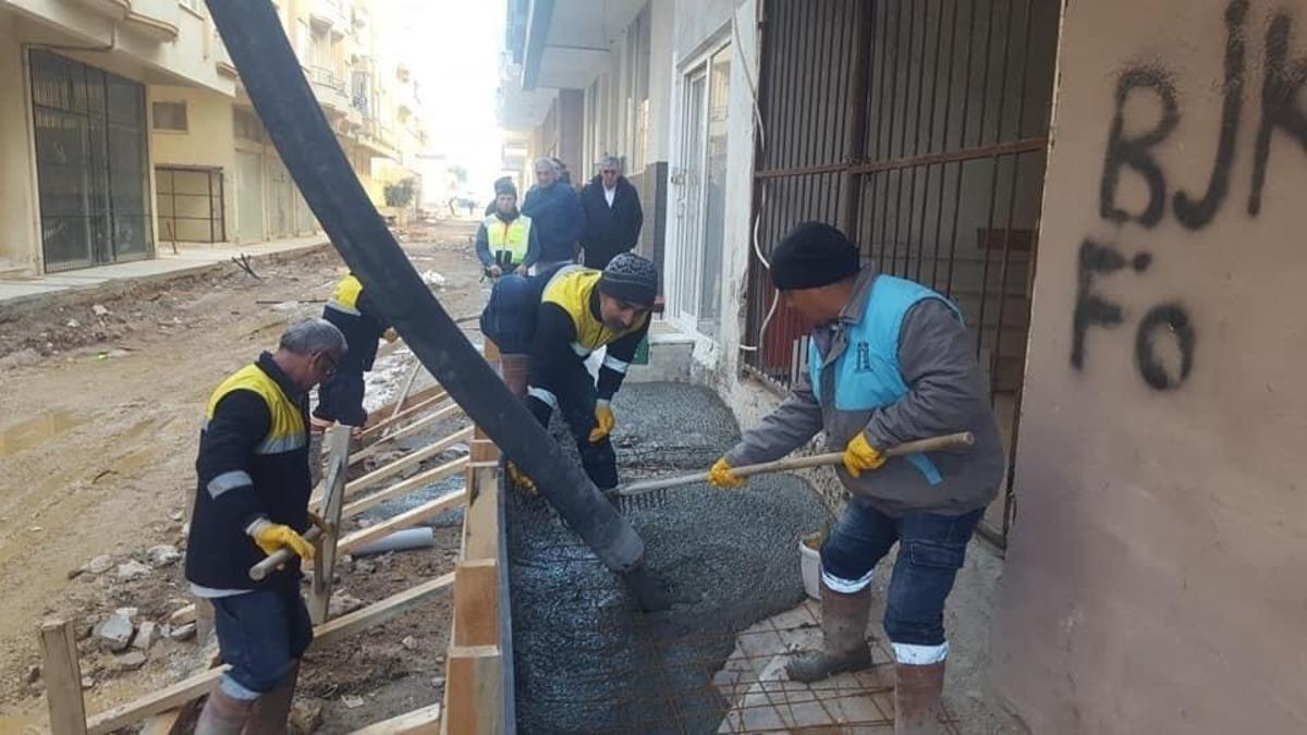 Didim&rsquo;de &uuml;retilen ilk beton Sevgi Sokak&rsquo;ta kullanılmaya başladı