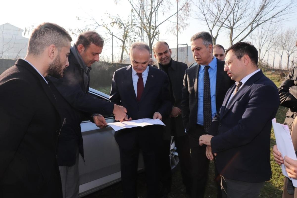 D&uuml;zce Belediyesi şantiye i&ccedil;in yer tespiti yapılıyor