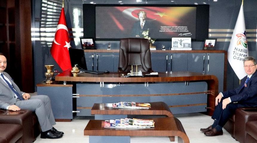 Yenipazar Kaymakamı Bekir Yal&ccedil;ın&rsquo;dan Nazilli Ticaret Odası&rsquo;na ziyaret