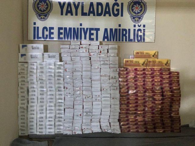 Yayladağı’nda 3 bin 760 paket kaçak sigara ele geçirildi