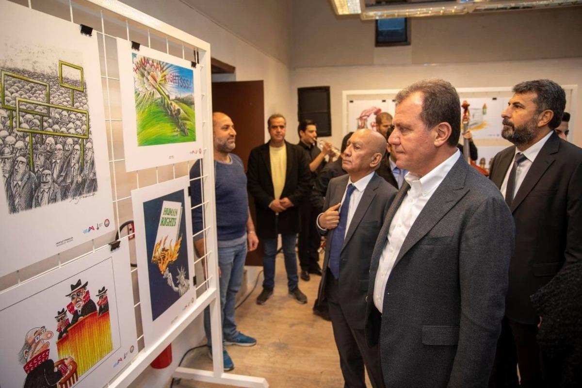 B&uuml;y&uuml;kşehir&rsquo;in D&uuml;nya İnsan Hakları G&uuml;n&uuml; etkinlikleri, karikat&uuml;r sergisi ile başladı
