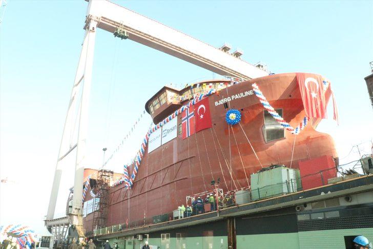 Norveçli firma için Yalova'da inşa edilen gemi denize indirildi G4