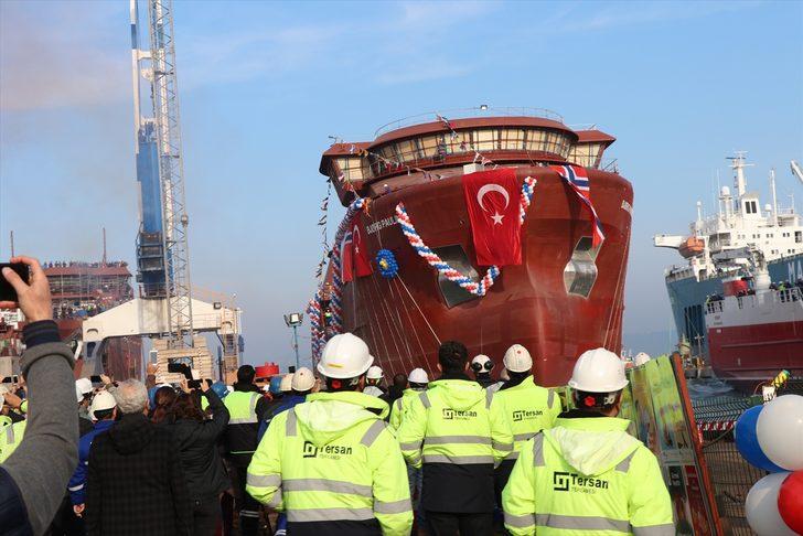 Norveçli firma için Yalova'da inşa edilen gemi denize indirildi G5