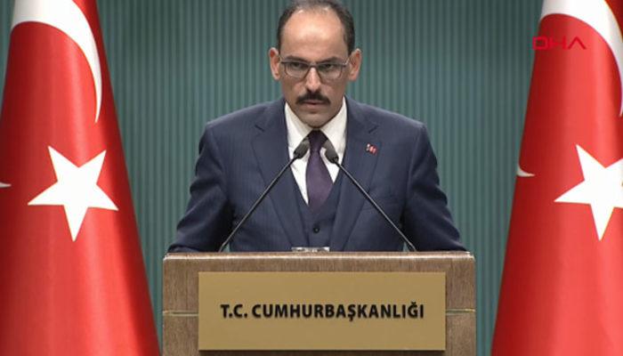 Cumhurbaşkanlığı Sözcüsü Kalın'dan 'ABD yaptırımı' açıklaması