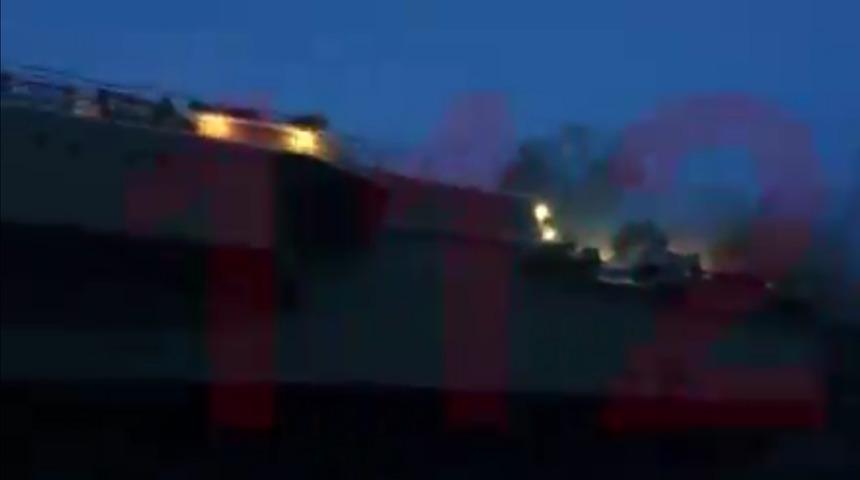 Rus uçak gemisinde yangın: 1 yaralı