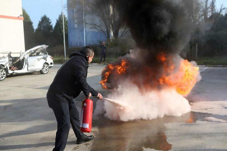 Toplu Taşıma şoförlerine yangın eğitimi verildi G3