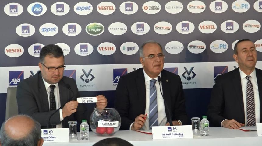 AXA Sigorta Kupa Voley Erkekler Kategorisi 1'inci Etap Kuraları &ccedil;ekildi