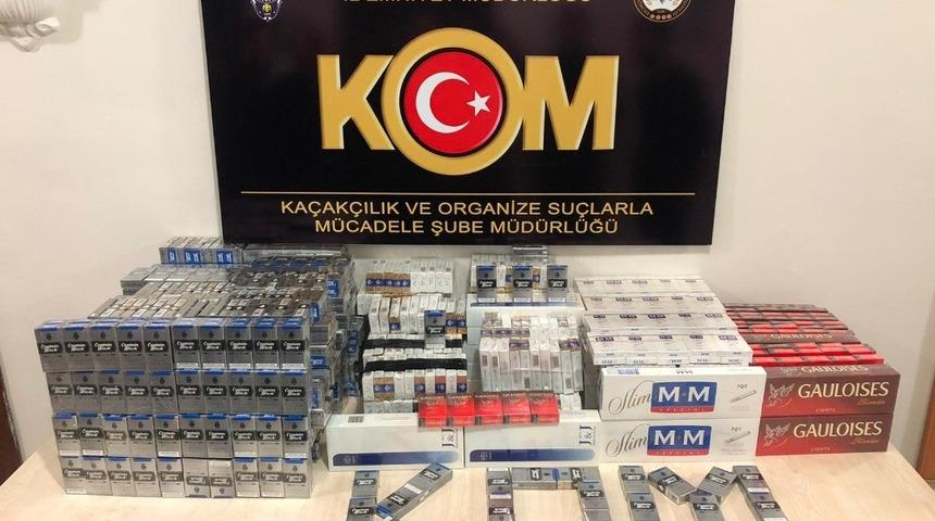 Ş&uuml;pheli ara&ccedil;tan ka&ccedil;ak sigara ele ge&ccedil;irildi
