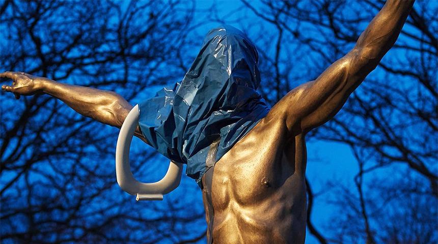 Ibrahimovic'in heykeli 3. kez saldırıya uğradı