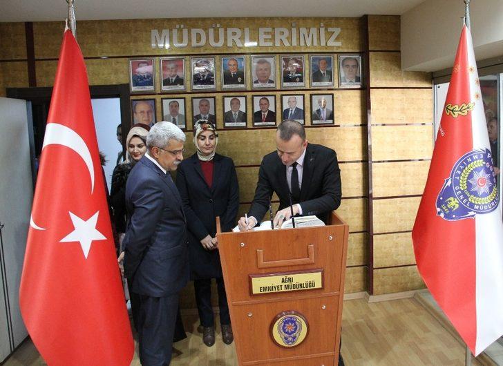 Ağrı Milli Eğitim Müdürü Tekin’den Emniyet Müdürü Özen’e teşekkür ziyareti G4