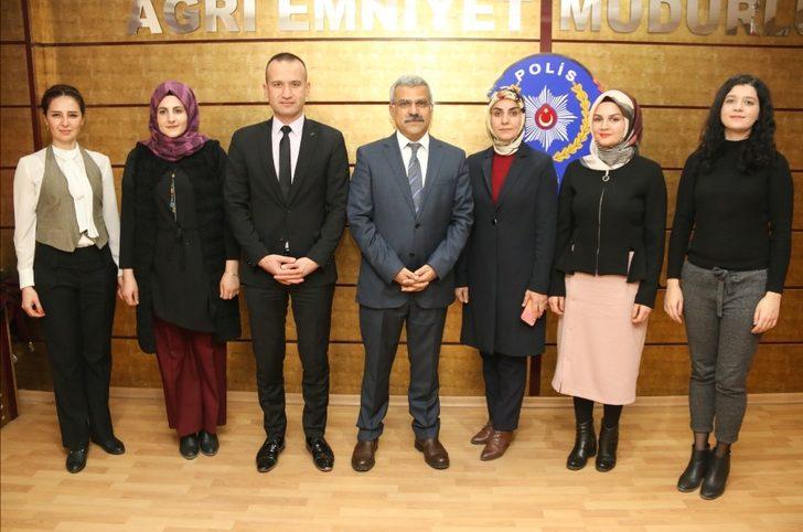 Ağrı Milli Eğitim Müdürü Tekin’den Emniyet Müdürü Özen’e teşekkür ziyareti G5