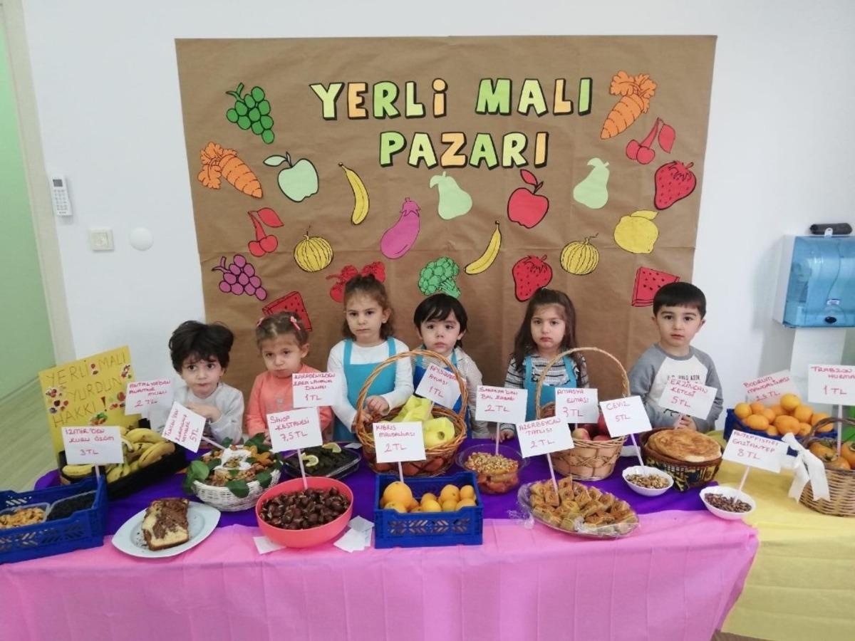 Maltepeli kreş &ouml;ğrencilerinden yerli malı pazarı