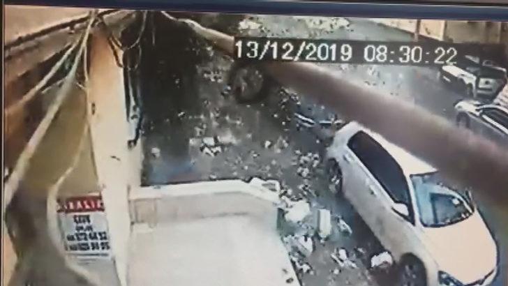 Şişli'de 6 katlı binanın çatısındaki çökme anı kamerada G2