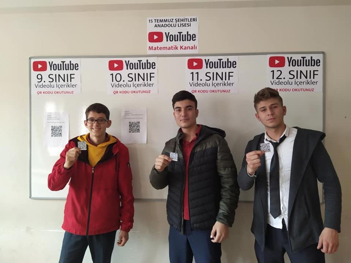 Lisede &ouml;ğretmen ve &ouml;ğrencilerden matematik kanalı