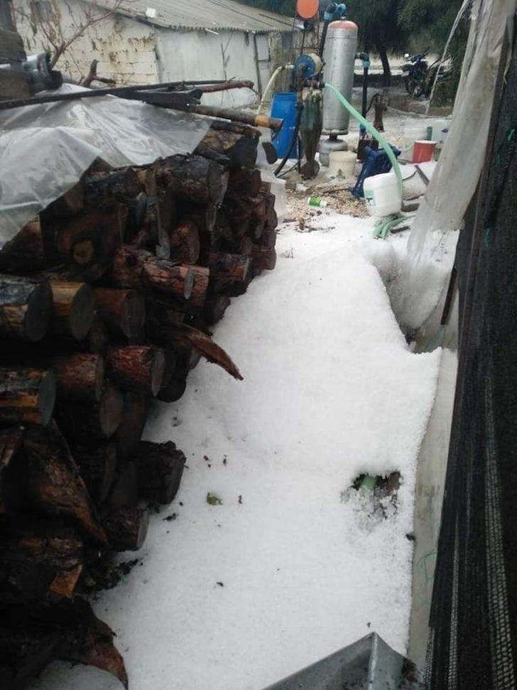 Kaş’ta dolu şaşkınlığı G1