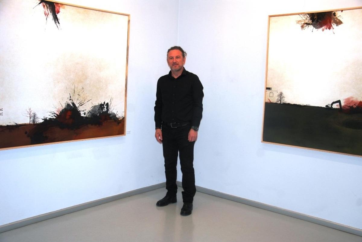 Ressam Soner Tire &ccedil;evre sorunlarına dikkat &ccedil;ekti