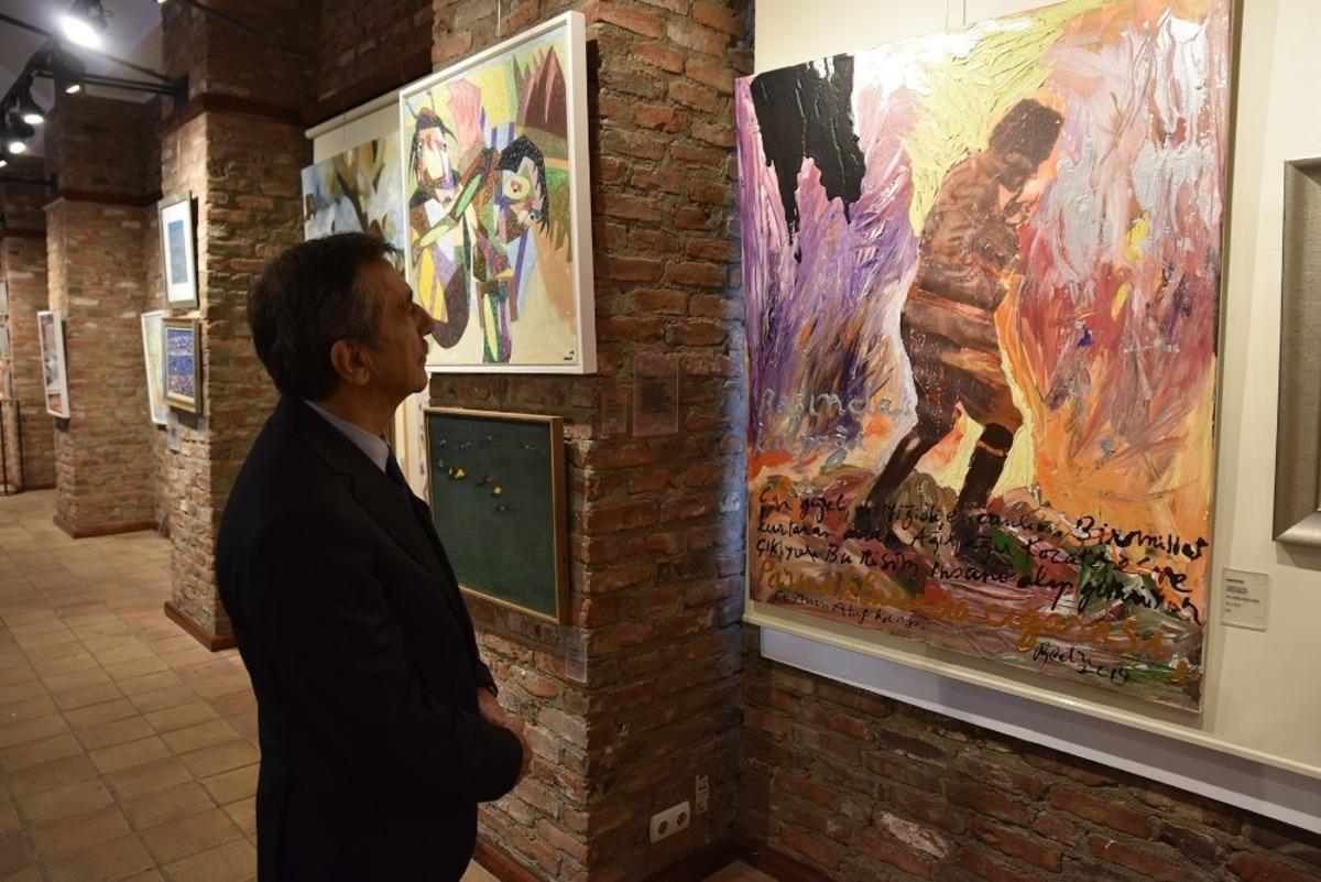 Başkan Ata&ccedil;, Atuf Kansu sergisini gezdi