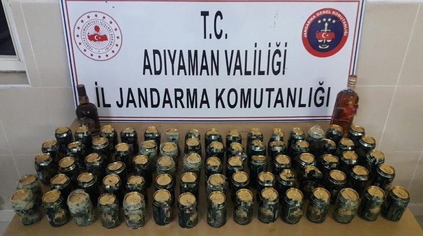 Jandarma ekiplerinden bandrolsüz içki operasyonu