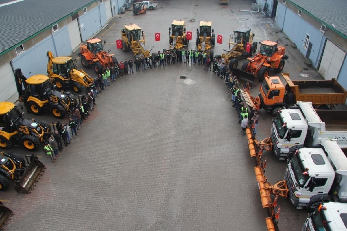 Hendek kar timi g&ouml;reve hazır