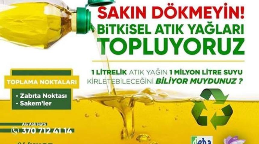 Safranbolu&rsquo;da atık yağlar toplanıyor
