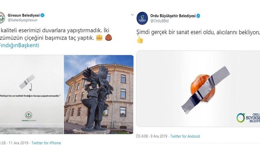 Giresun&rsquo;dan, Ordu&rsquo;ya &ldquo;Fındığı duvara değil başımıza ta&ccedil; yaptık&rdquo; cevabı