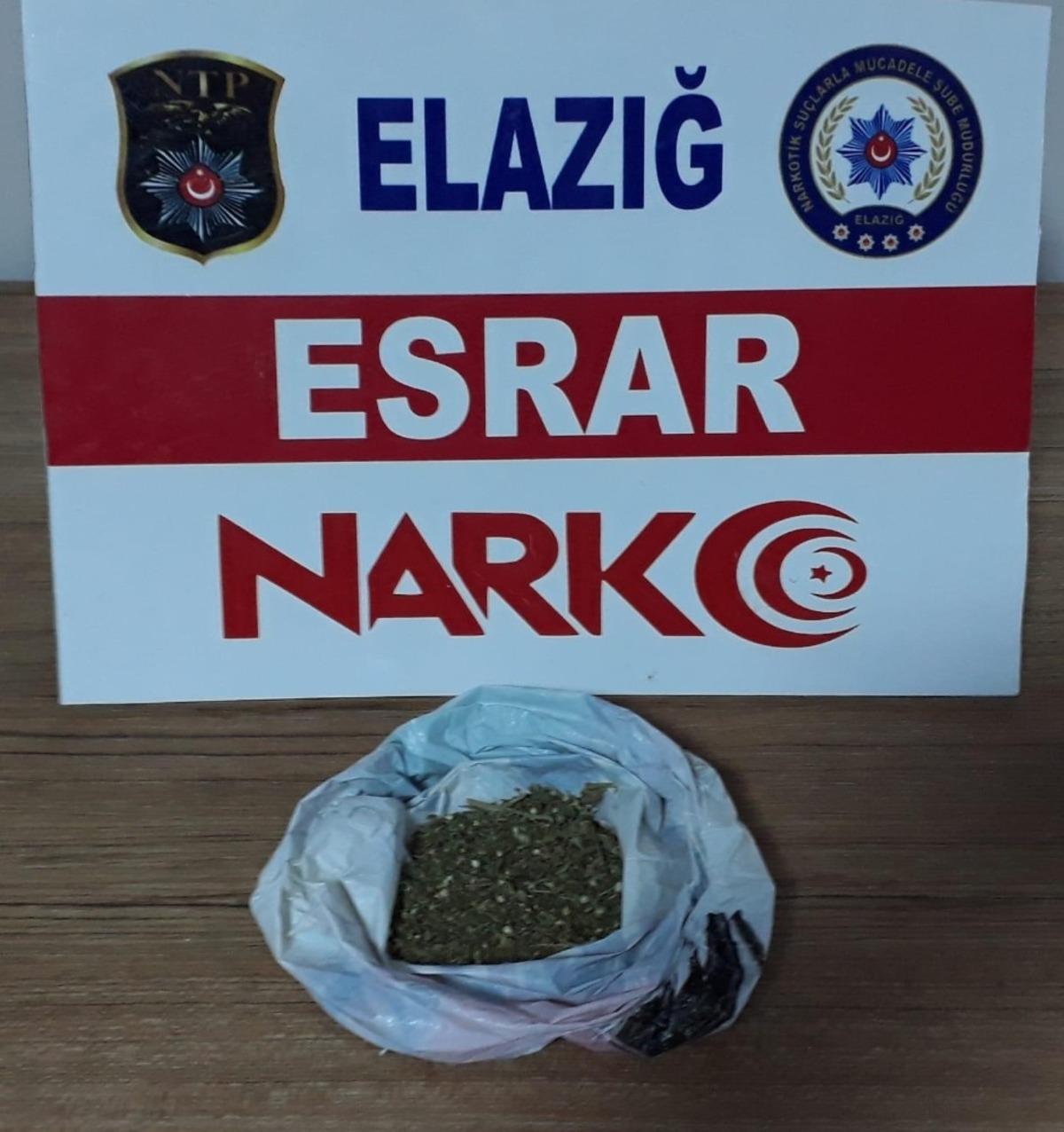 Elazığ&rsquo;da uyuşturucu ile m&uuml;cadele: 1 tutuklama