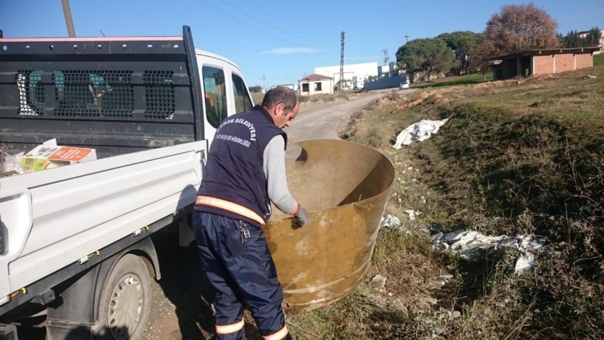 Gebze&rsquo;nin kırsal kesimlerinde mıntıka temizliği
