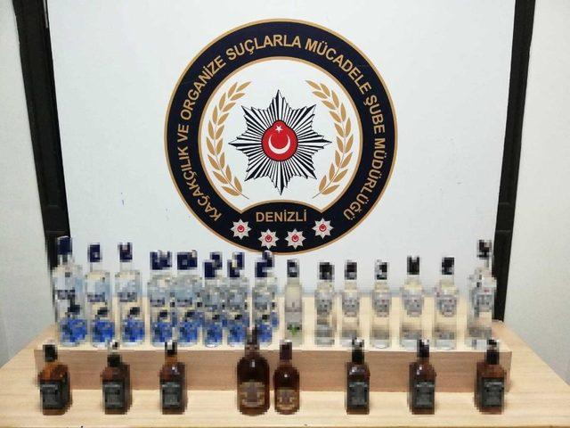 Denizli’de kaçak ve sahte alkol operasyonu: 3 gözaltı