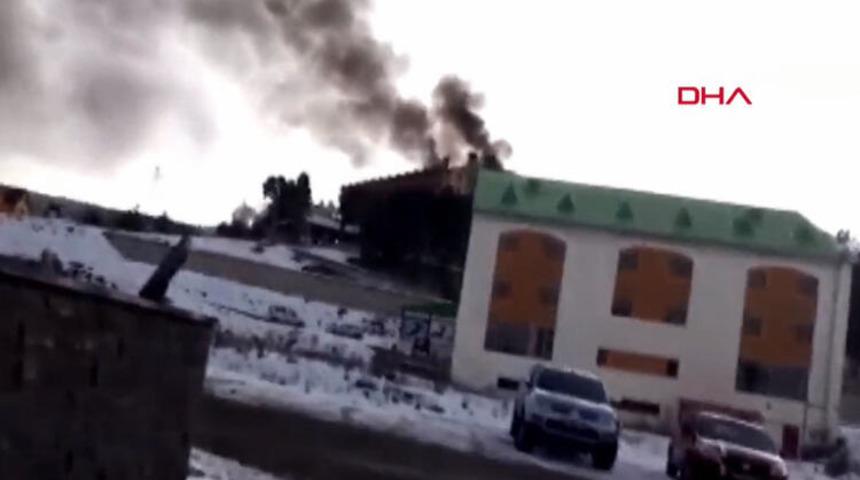 Son dakika: Kayak merkezindeki otelde yangın paniği!