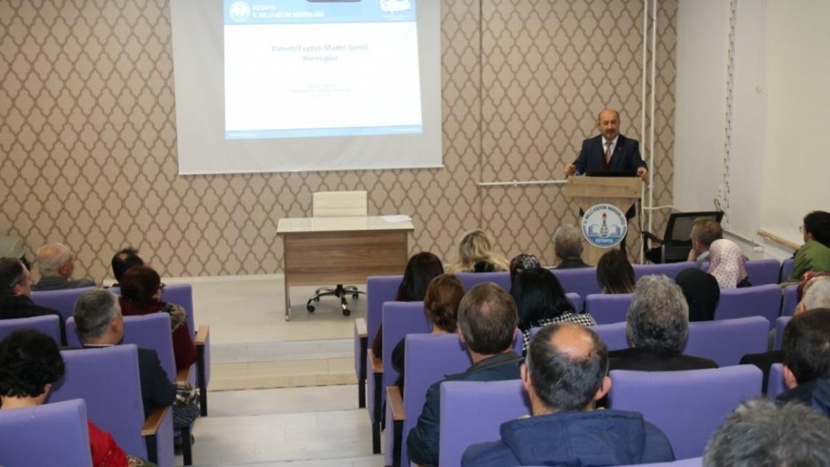 K&uuml;tahya&rsquo;da MTAL idareci ve &ouml;ğretmenlerine &ldquo;Sınai M&uuml;lkiyet Farkındalık&rdquo; semineri