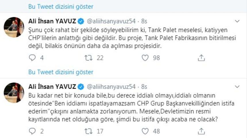 AK Partili Yavuz: 'Tank Palet' meselesi, CHP'lilerin anlattığı gibi değil